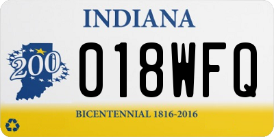 IN license plate 018WFQ