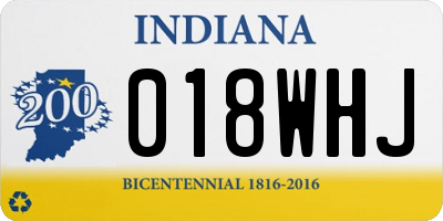 IN license plate 018WHJ