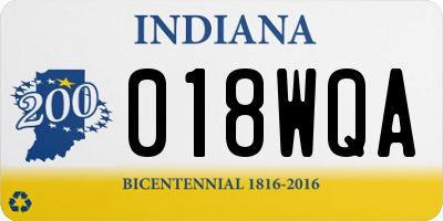 IN license plate 018WQA