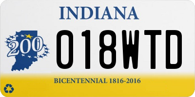 IN license plate 018WTD