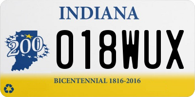IN license plate 018WUX