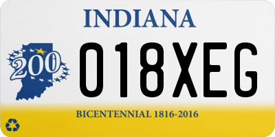 IN license plate 018XEG