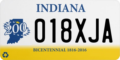 IN license plate 018XJA