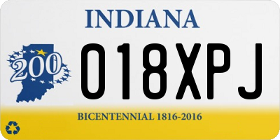 IN license plate 018XPJ