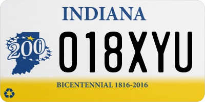 IN license plate 018XYU