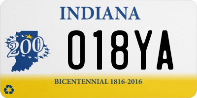 IN license plate 018YA