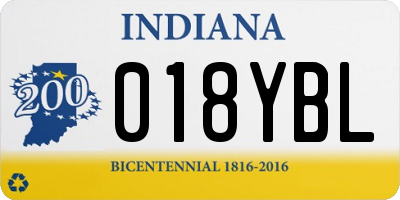 IN license plate 018YBL