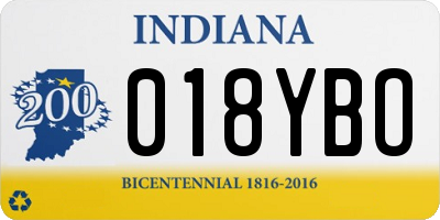 IN license plate 018YBO