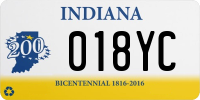 IN license plate 018YC