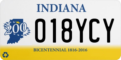 IN license plate 018YCY