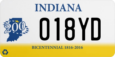 IN license plate 018YD