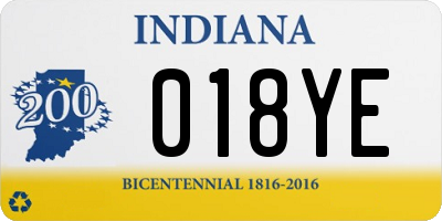 IN license plate 018YE
