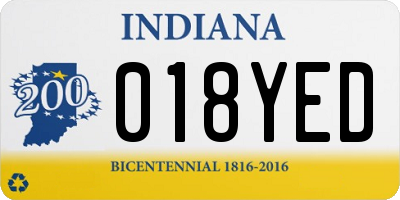 IN license plate 018YED