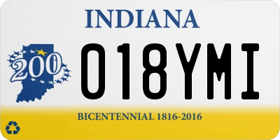 IN license plate 018YMI