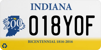 IN license plate 018YOF