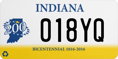 IN license plate 018YQ
