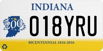 IN license plate 018YRU