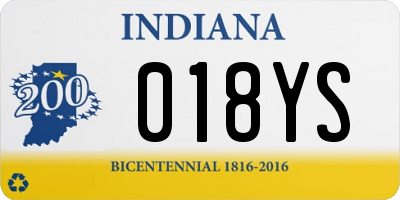 IN license plate 018YS