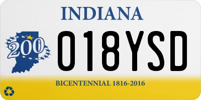 IN license plate 018YSD