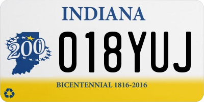 IN license plate 018YUJ