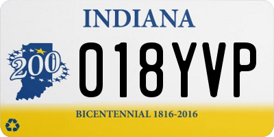 IN license plate 018YVP