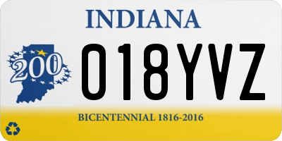 IN license plate 018YVZ