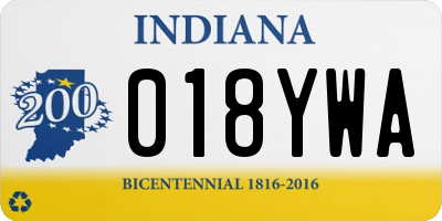 IN license plate 018YWA