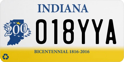 IN license plate 018YYA