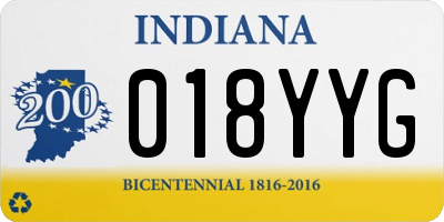 IN license plate 018YYG