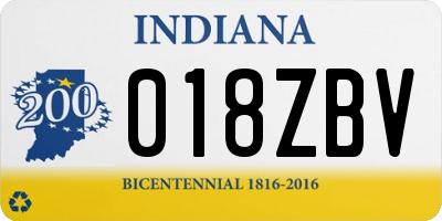 IN license plate 018ZBV