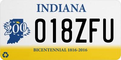 IN license plate 018ZFU