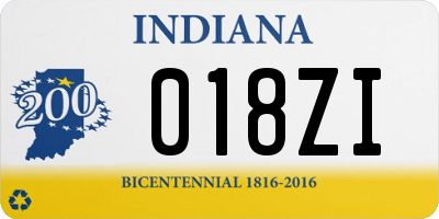 IN license plate 018ZI