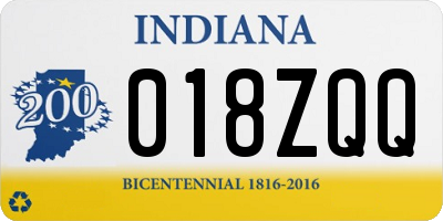IN license plate 018ZQQ