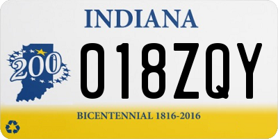 IN license plate 018ZQY