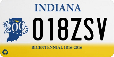 IN license plate 018ZSV