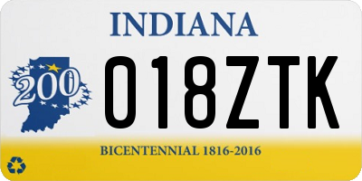 IN license plate 018ZTK