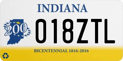 IN license plate 018ZTL