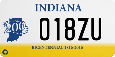 IN license plate 018ZU