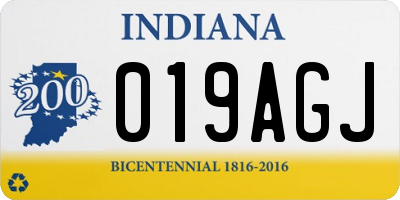 IN license plate 019AGJ