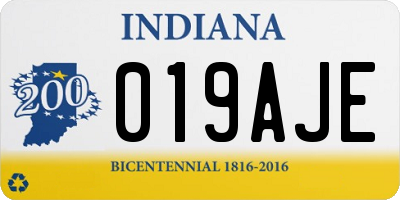 IN license plate 019AJE