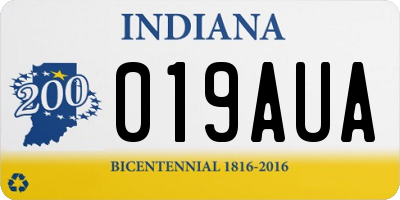 IN license plate 019AUA