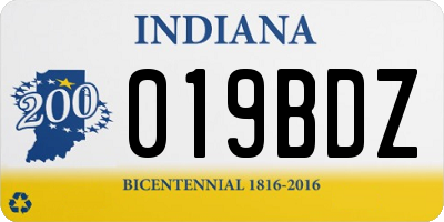 IN license plate 019BDZ