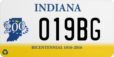 IN license plate 019BG