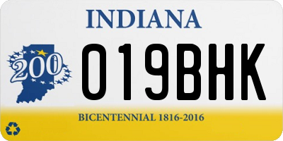 IN license plate 019BHK