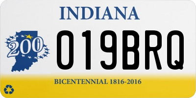 IN license plate 019BRQ