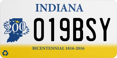 IN license plate 019BSY