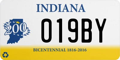 IN license plate 019BY