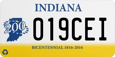 IN license plate 019CEI