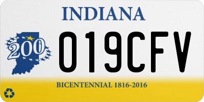 IN license plate 019CFV
