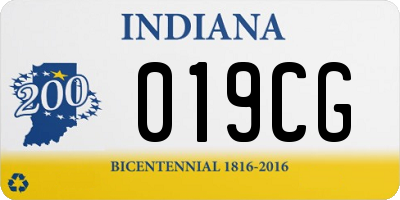 IN license plate 019CG